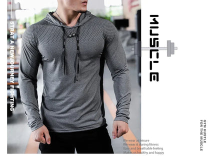 Mens Fitness Tracksuit Running Sport Hoodie